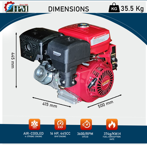 15 HP Engine , Multipurpose Model Falkon GE-192P, Recoil Start,Petrol Run